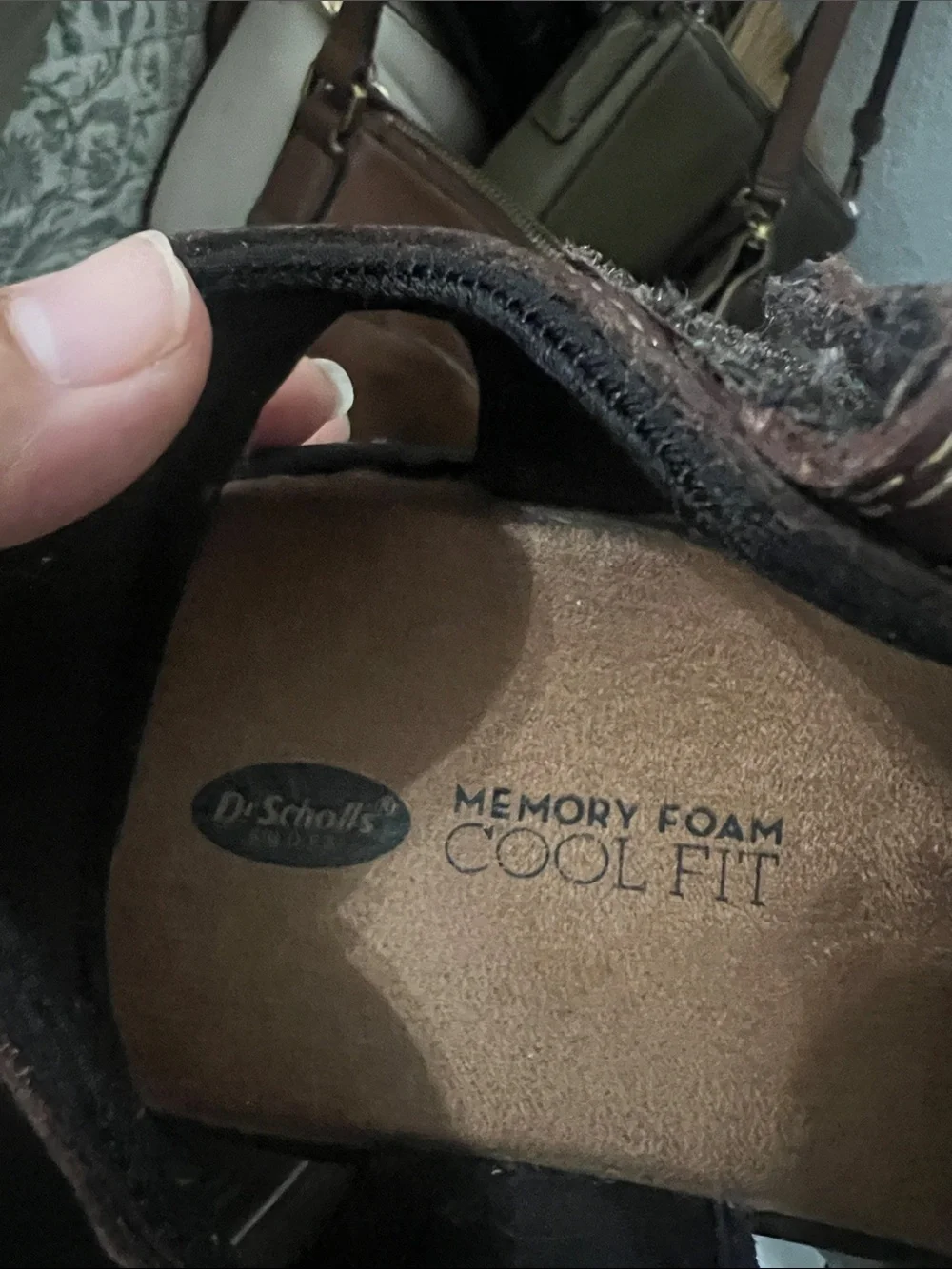 Dr. Scholl's Men's Brown Leather Fisherman Sandals